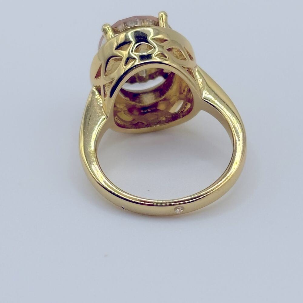 NWOT Charter Club Size 5 Ring with Faux Citrine & CZ Accents - Picture 2 of 3